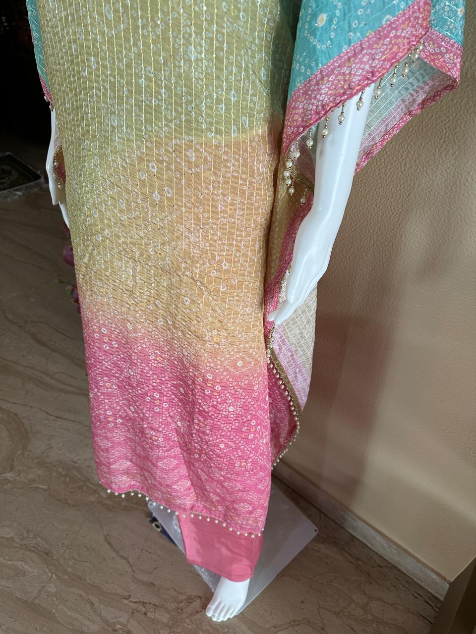 Vibrant embroidered Kaftan dress
