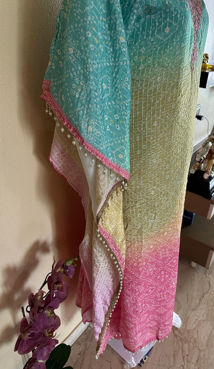 Vibrant embroidered Kaftan dress