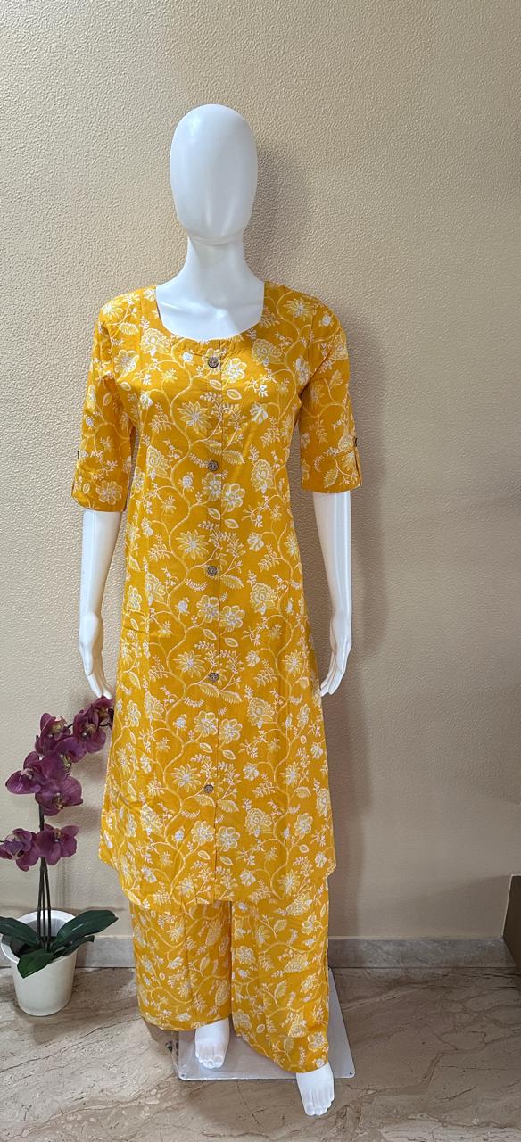 Vibrant Yellow Kurta Pant