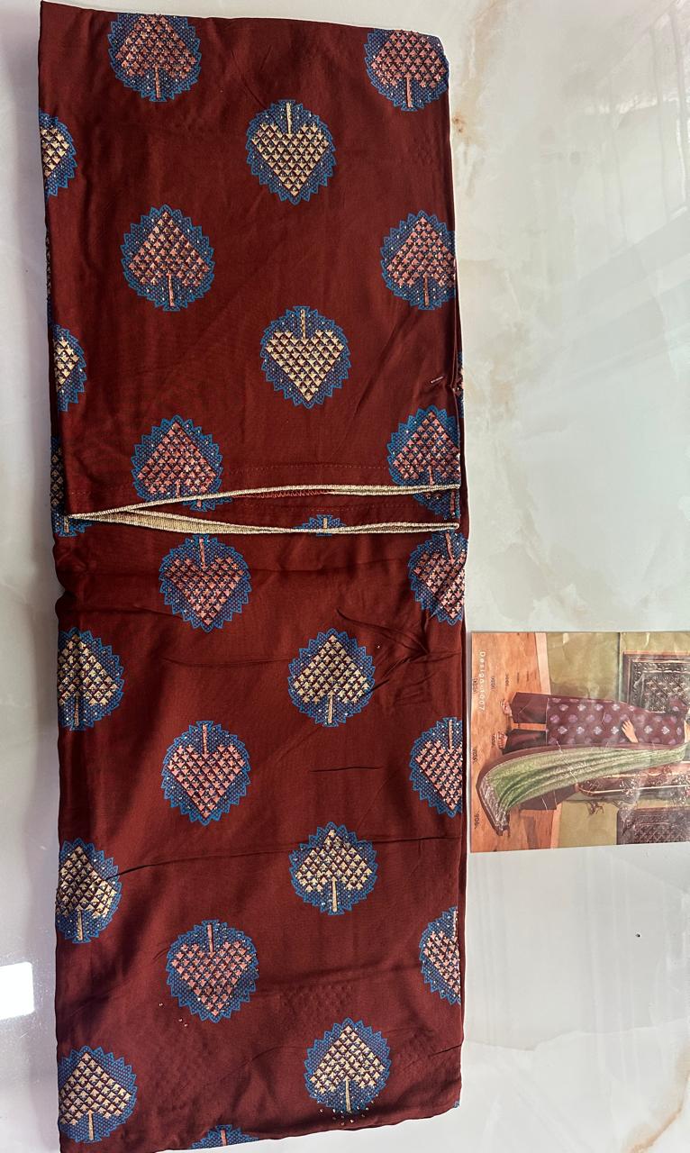 Rich cotton designer dress material