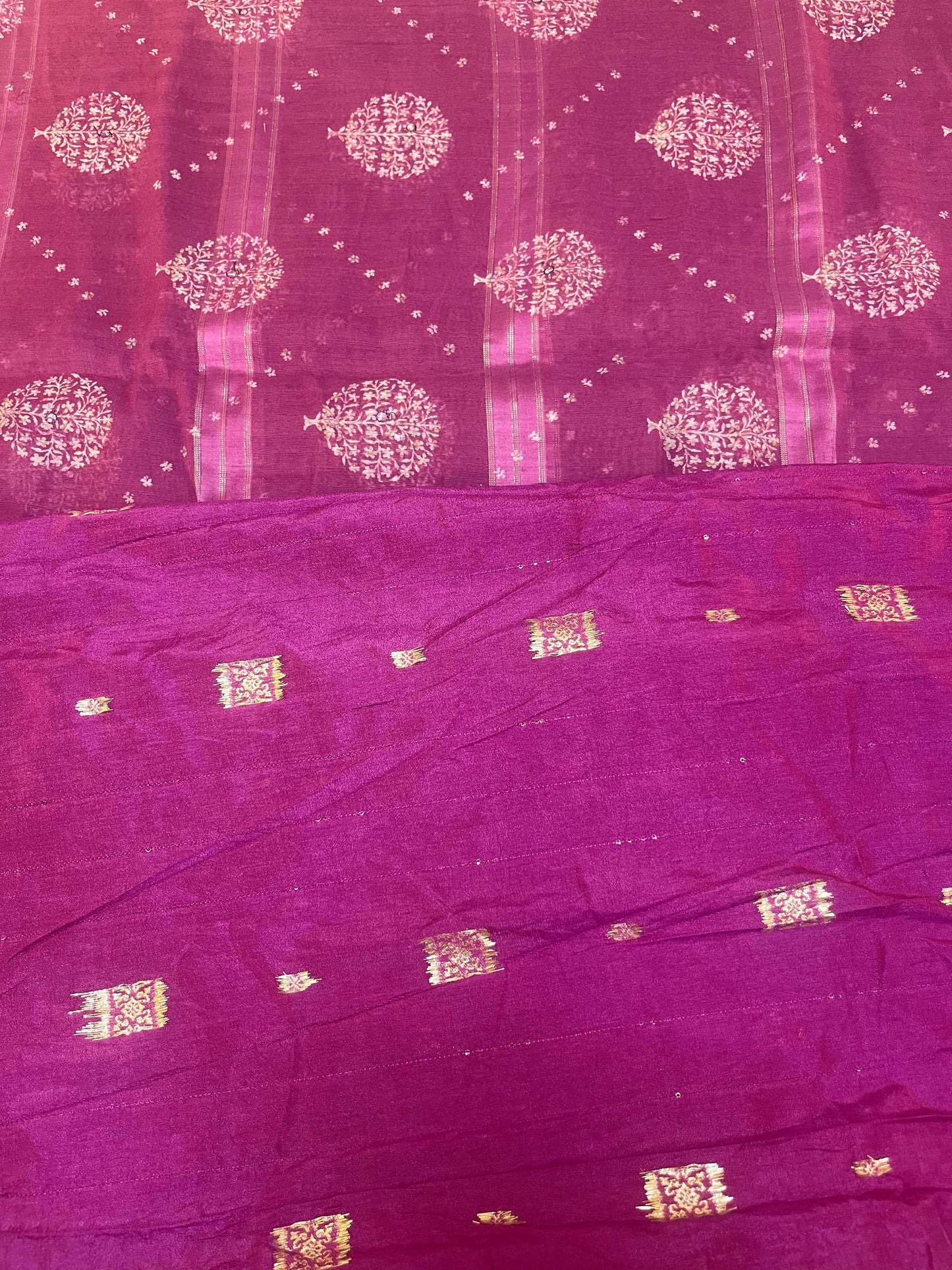Soft cotton mirrorwork saree(3 colours)
