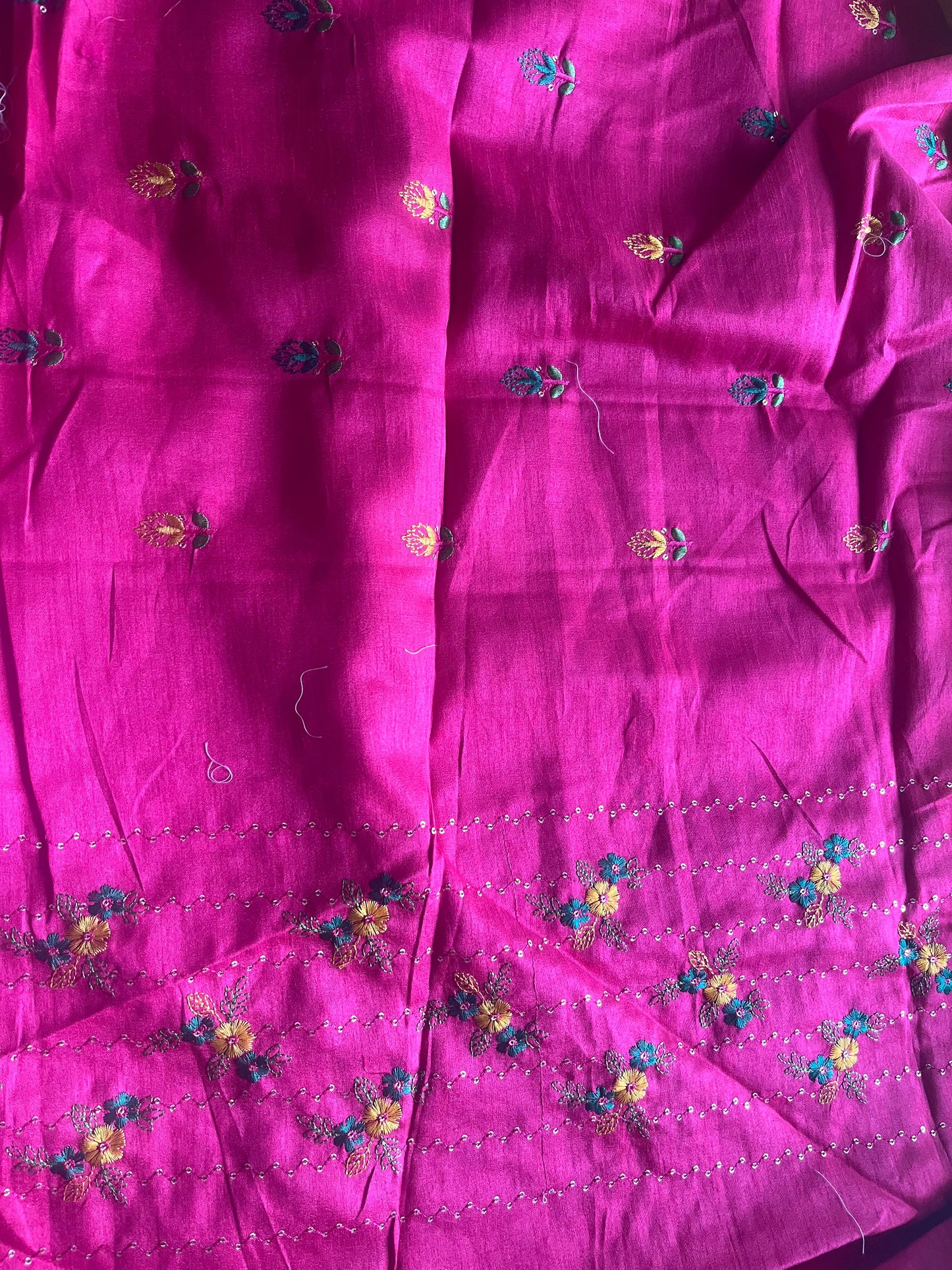 Chiffon work saree with Work blouse