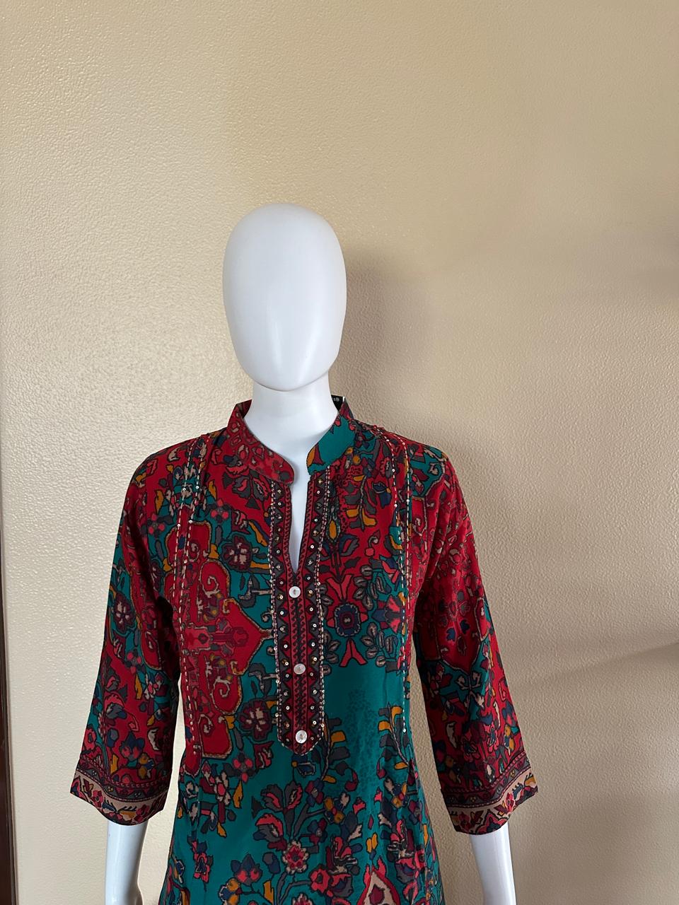 Pure maslin vibrant designed co-ord set
