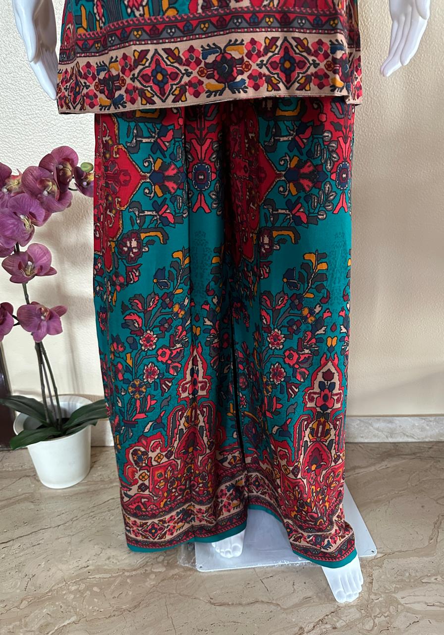 Pure maslin vibrant designed co-ord set