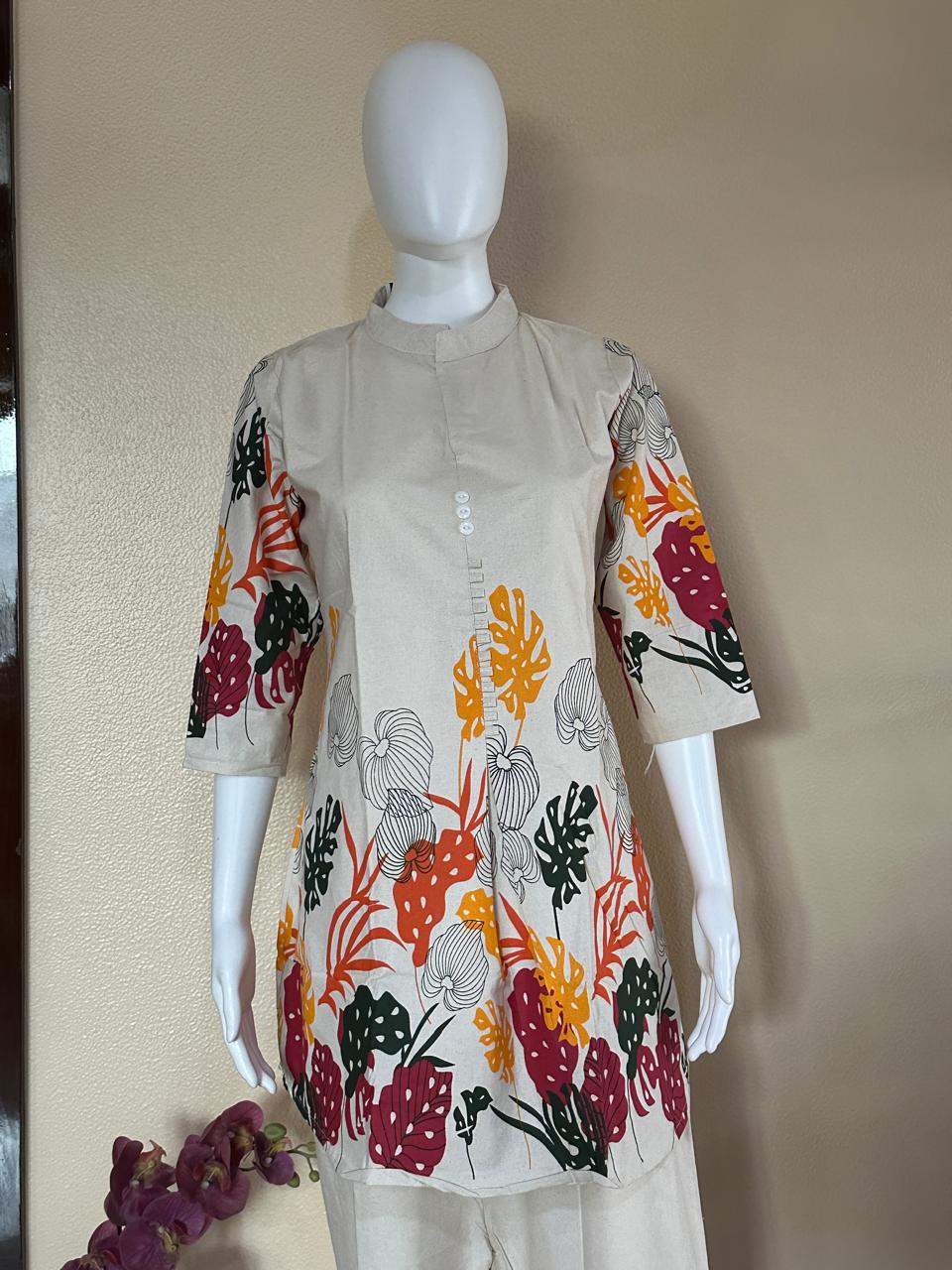 Vibrant Off white Khaadi Cotton Co-Ord set