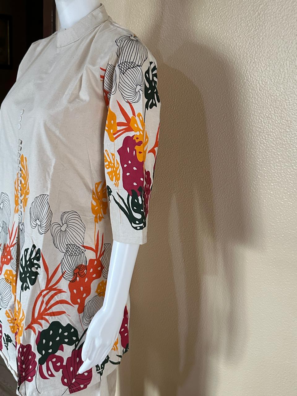 Vibrant Off white Khaadi Cotton Co-Ord set