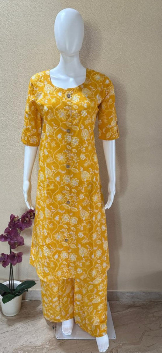 Vibrant Yellow Kurta Pant