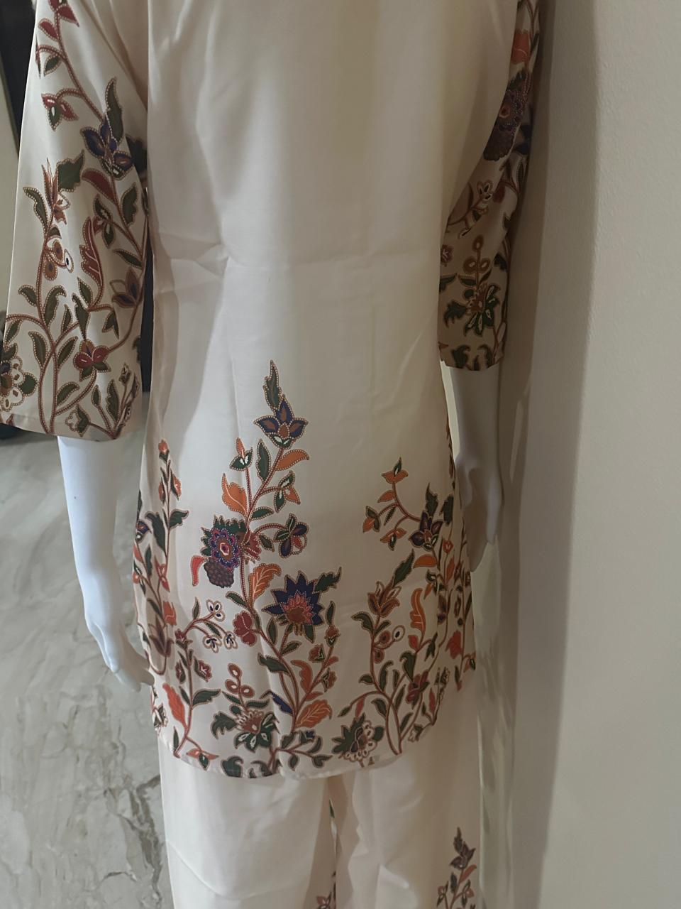 Beige printed Vibrant co-ord Set