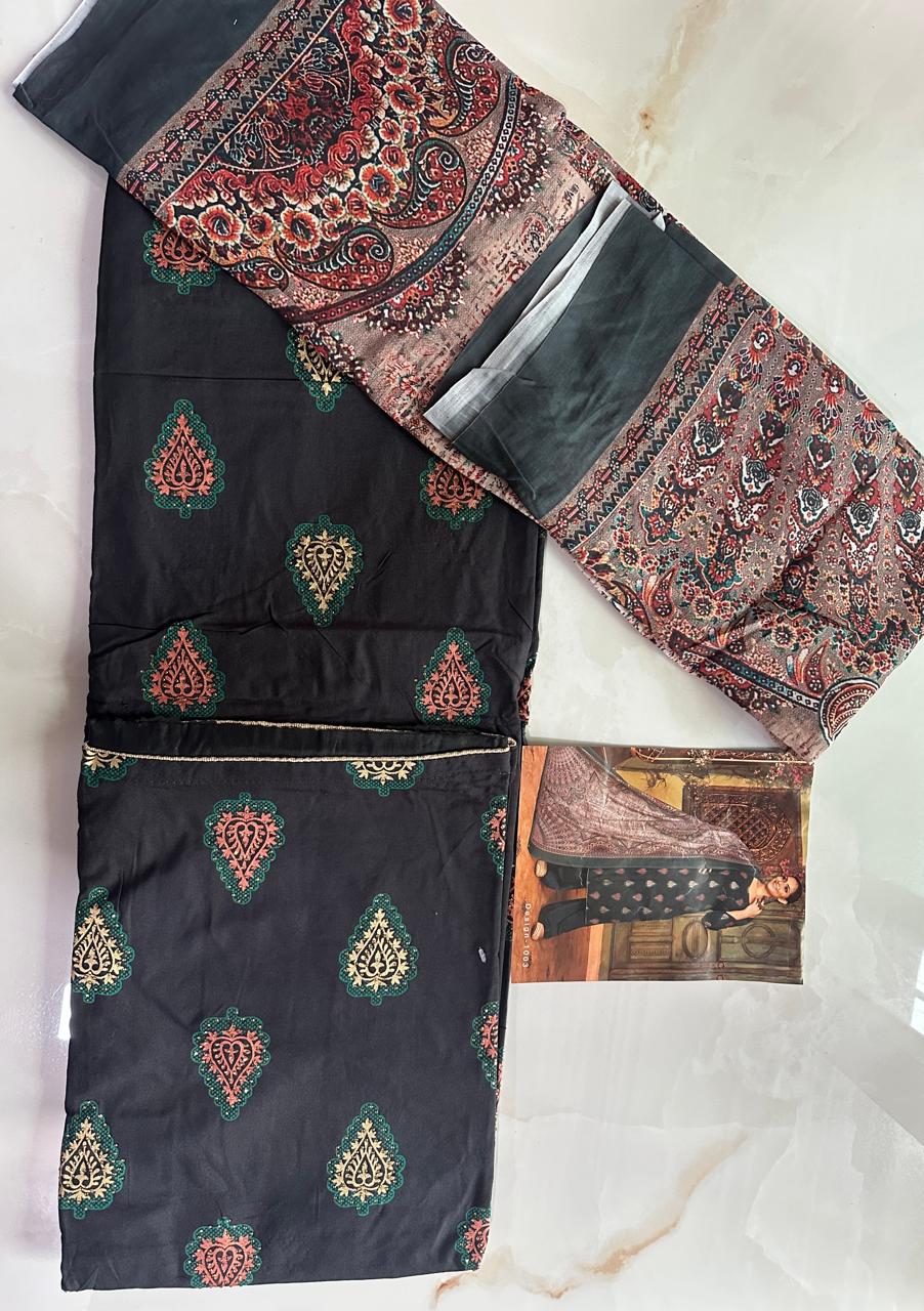 Rich cotton partywear Dress material