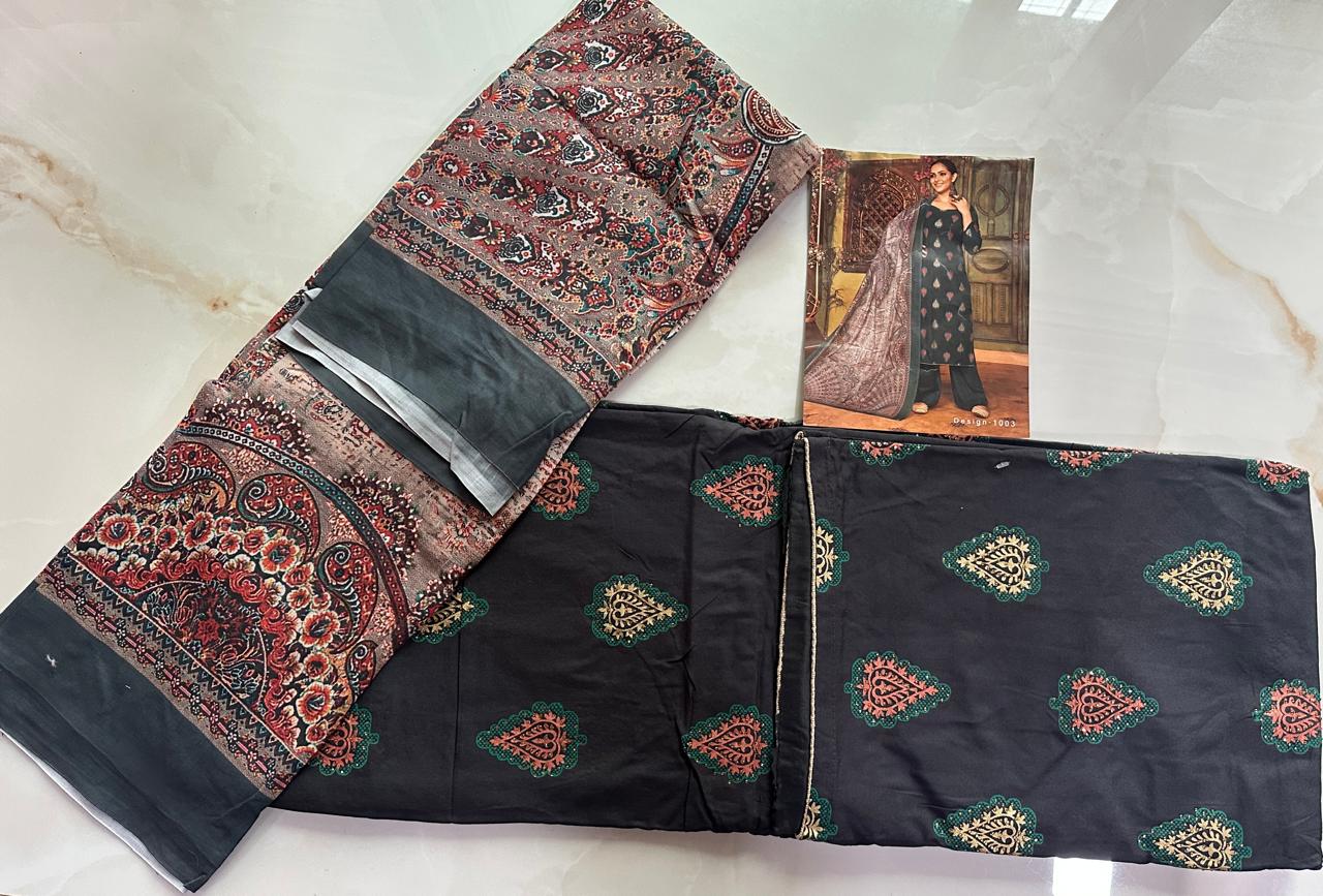 Rich cotton partywear Dress material