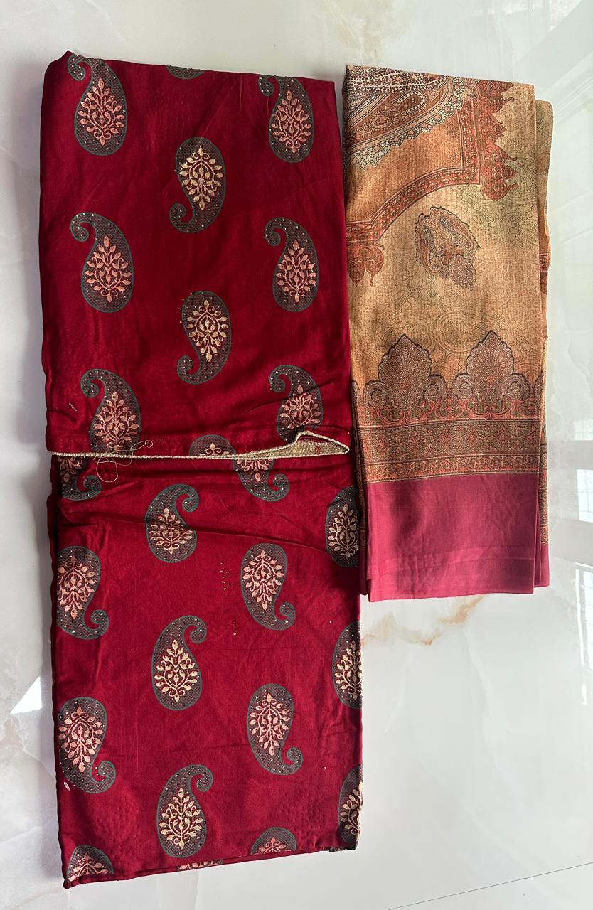 Rich cotton partywear dress material