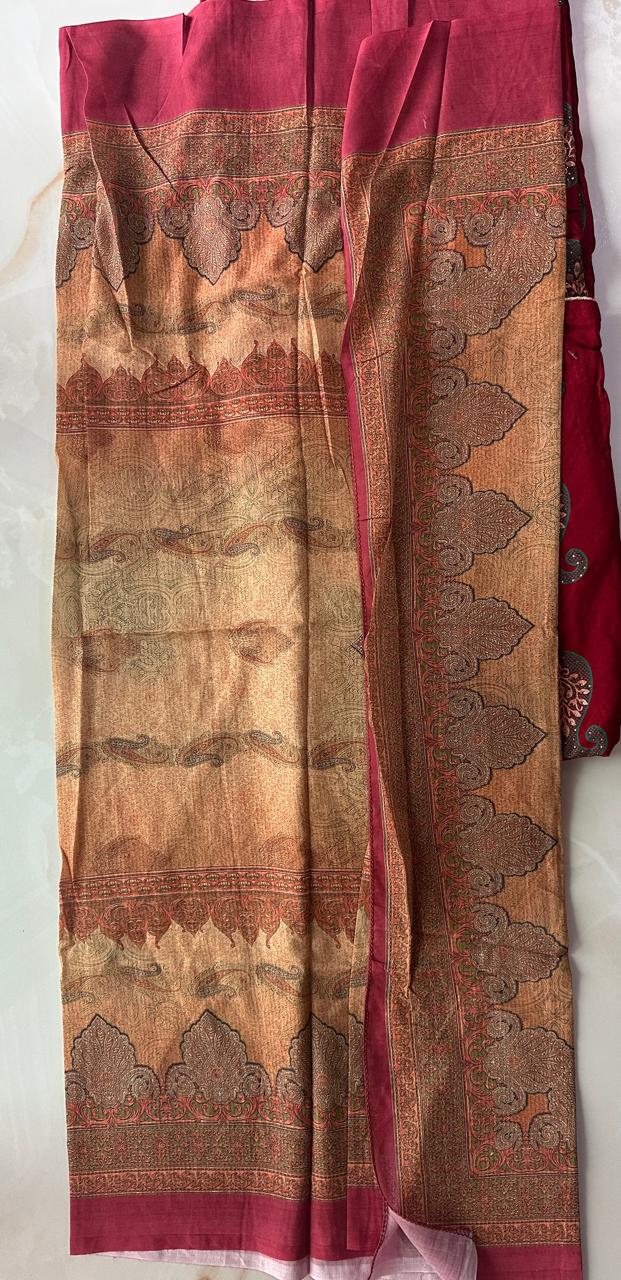 Rich cotton partywear dress material