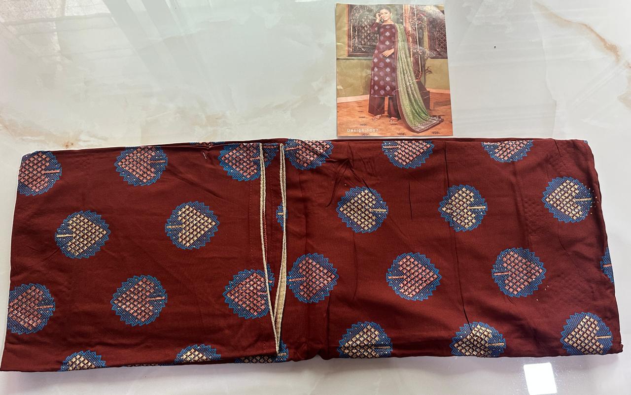 Rich cotton designer dress material