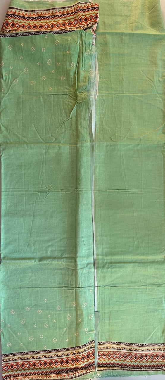 SRIVALLI Collection - Rich cotton dress material with thread embroidered dupatta