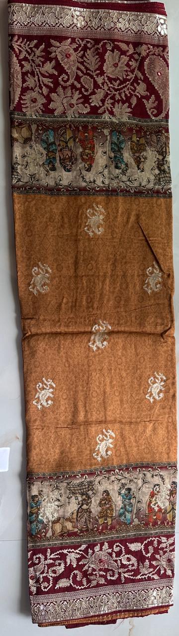 Ethnic partywear viscose georgette saree
