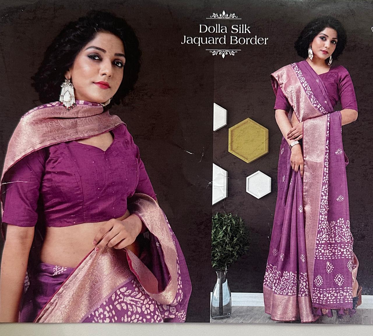 Dolla silk jacquard border (4 colors)